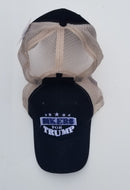 Bikers for Trump Embroidered Caps Trucker Style Mesh Back Navy Blue Limited Edition