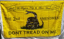 Gadsden Live Snake 2nd Amendment Vintage 3'X5' Flag ROUGH TEX® 100D Don't Tread on Me