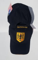 Germany Eagle Black Embroidered Cap Deutschland