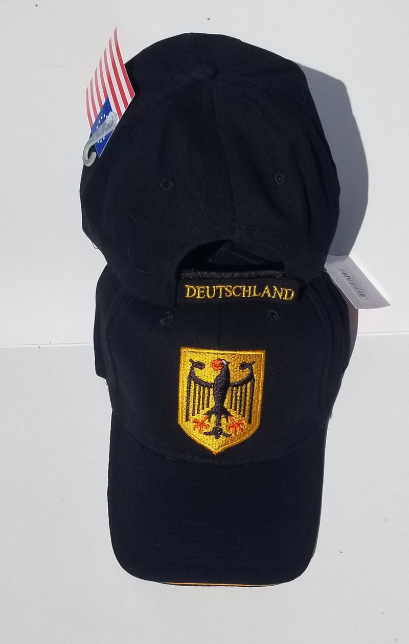 Germany Eagle Black Embroidered Cap Deutschland
