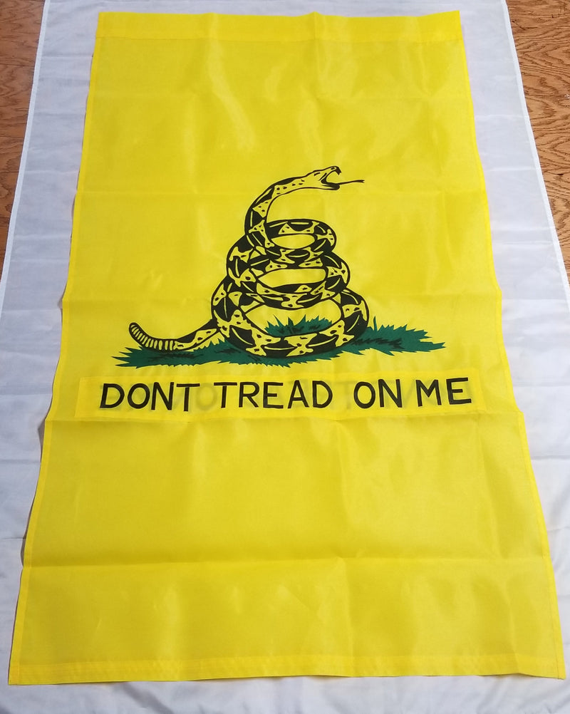 Gadsden 48"x28" Embroidered House Flag ROUGH TEX® 210D Don't Tread on Me American