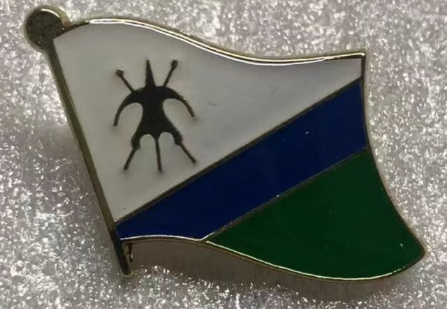 Lesotho Old Country Wavy Lapel Pin