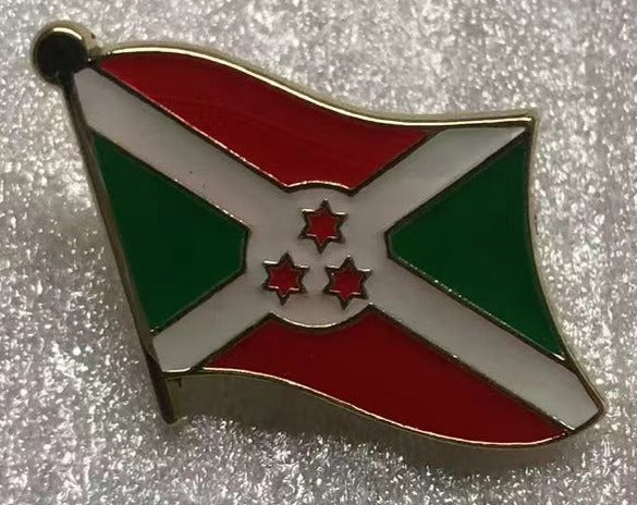 Burundi Wavy Lapel Pin