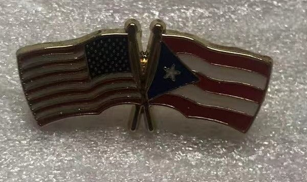 USA & Puerto Rico Wavy Friendship Lapel Pins