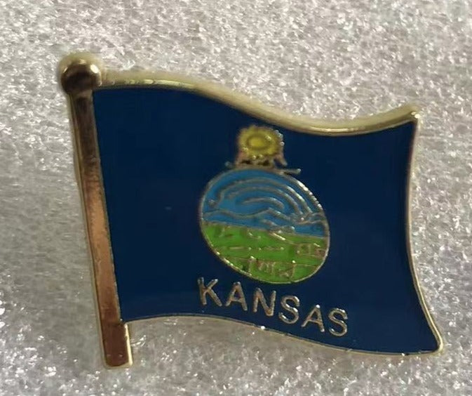 Kansas Wavy Lapel Pins