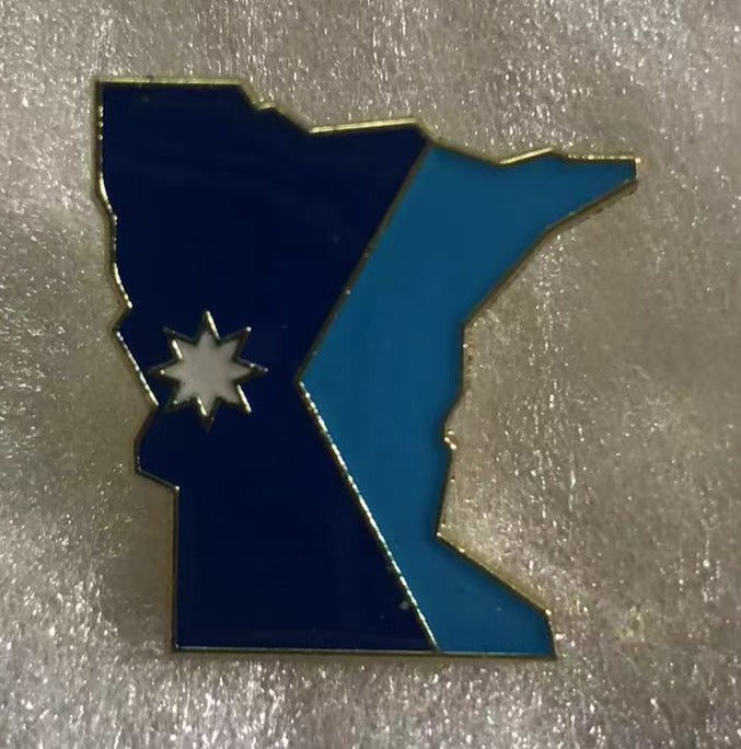 Minnesota State Map Lapel Pin