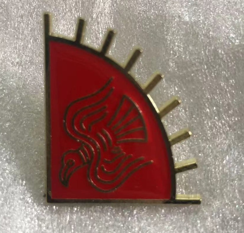 Viking Raven Red Lapel Pin