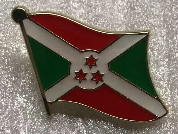 Burundi Wavy Lapel Pin