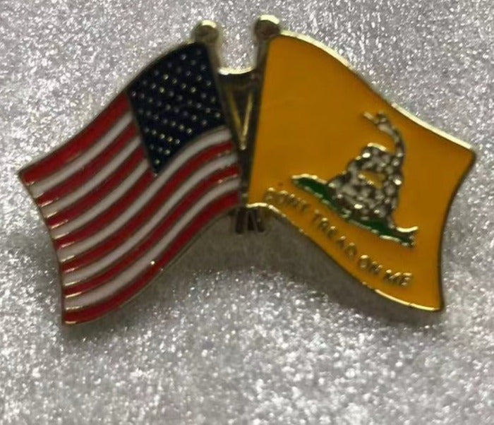 USA & Gadsden Friendship Lapel Pin