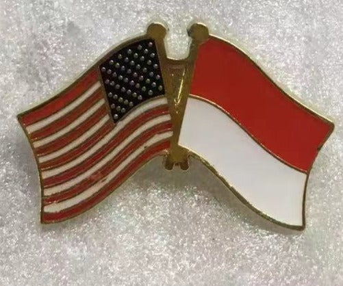 USA & Monaco Friendship Lapel Pin