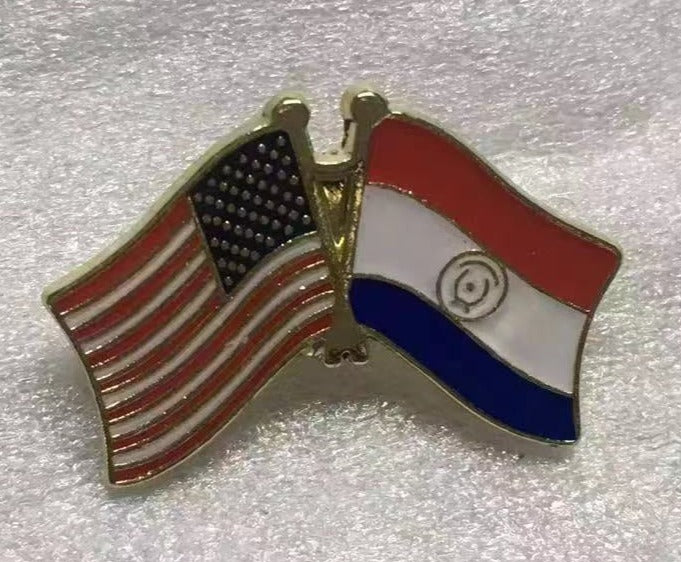 USA & Paraguay Friendship Lapel Pin