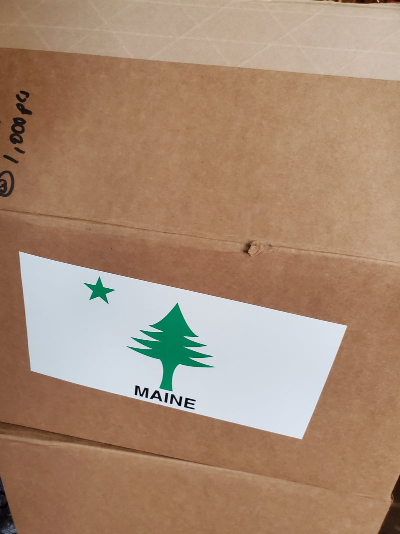 Maine 1901 Old Flag Liberty Tree Bumper Stickers American Made in USA 3.75"x7.5"