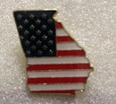 Georgia State Map USA Lapel Pin