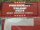 President Trump 2024 2024 Keep America First! Red Flags 150D Nylon Double Sided