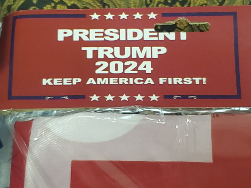 President Trump 2024 2024 Keep America First! Red Flags 150D Nylon Double Sided