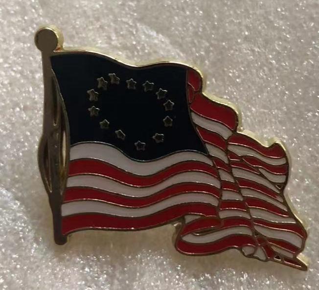 Betsy Ross Wavy Lapel Pin