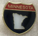 Minnesota State Map Sign Lapel Pin