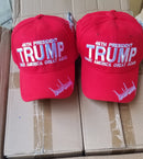 Trump Signature Red Make America Great Again USA American Caps Hats 24 Packs
