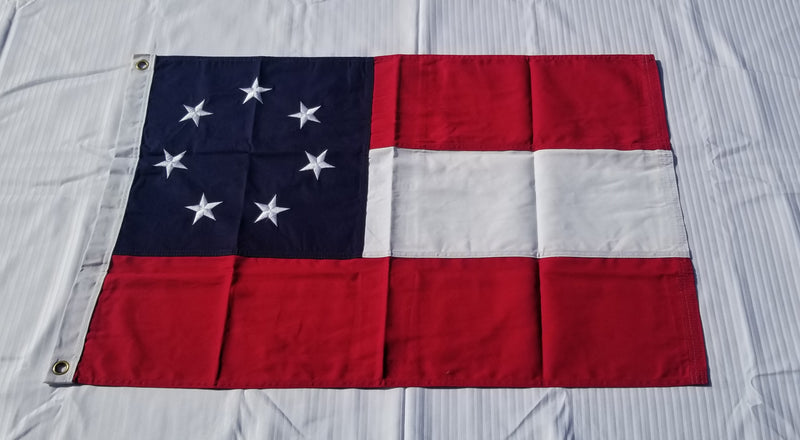 1st National 7 Stars 2'x3' Embroidered Flag ROUGH TEX® 300D Oxford Nylon