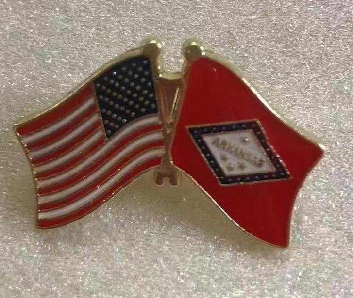 USA & Arkansas Friendship Lapel Pin