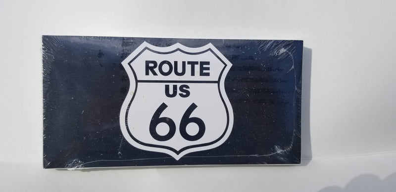 US Route 66 Blackout - Bumper Sticker Rt 66 American Made in USA