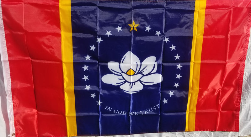 Mississippi Magnolia 3'x5' Flag 68D Nylon Single Sided