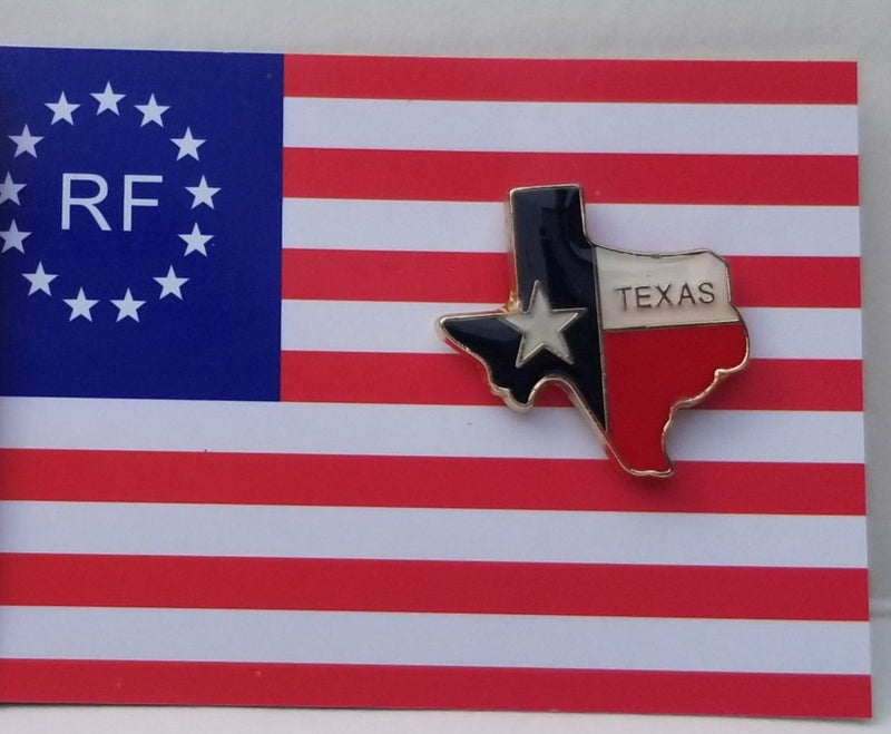 Texas State Map "TEXAS" Lapel Pin