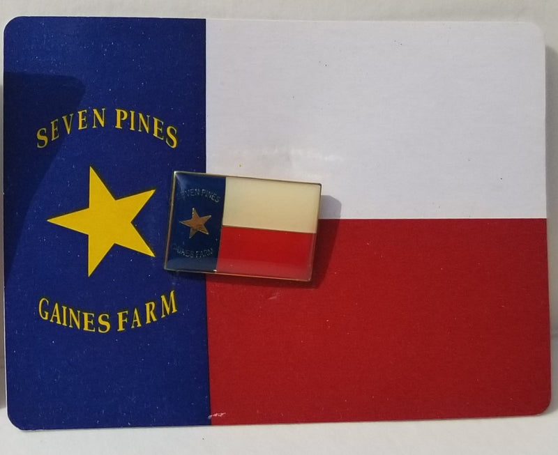 Texas Seven Pines Rectangle Lapel Pin