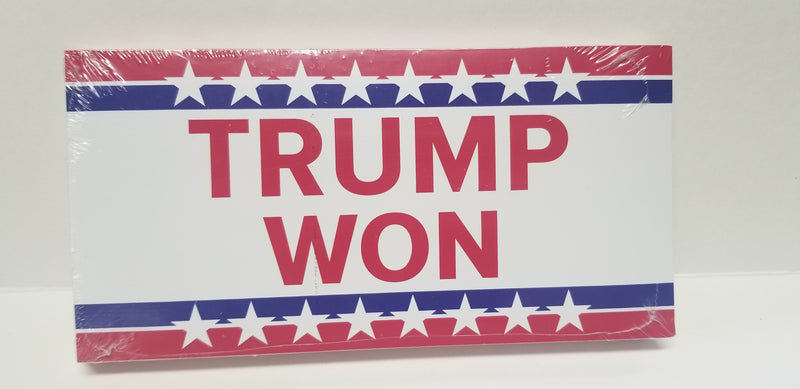 Trump Won Made in USA Six Pack American Bumper Stickers