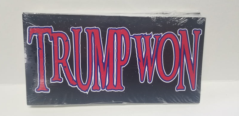 Trump Won 2024 Six Pack of 50 Each Made in USA American Bumper Stickers 300 Total Mix Assorted Designs 3.5"x7.5" Vinyl