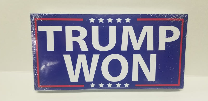 Trump Won 2024 Six Pack of 50 Each Made in USA American Bumper Stickers 300 Total Mix Assorted Designs 3.5"x7.5" Vinyl