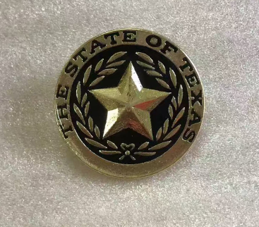 The State of Texas Round Lapel Pin