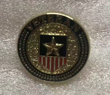 Veteran Round Lapel Pin