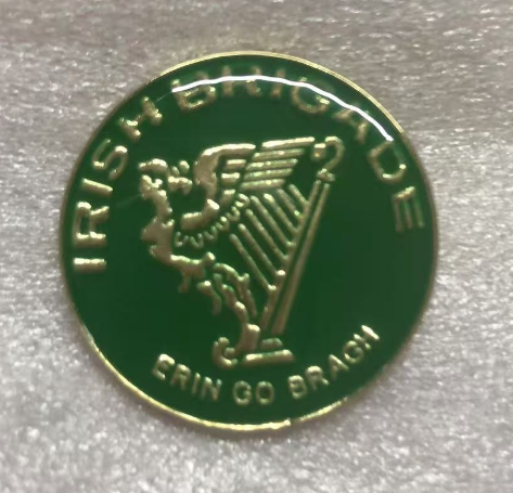 Erin Go Bragh Round Lapel Regiment Pin Irish