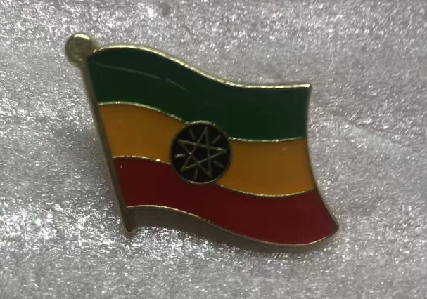 Ethiopia Wavy Lapel Pin