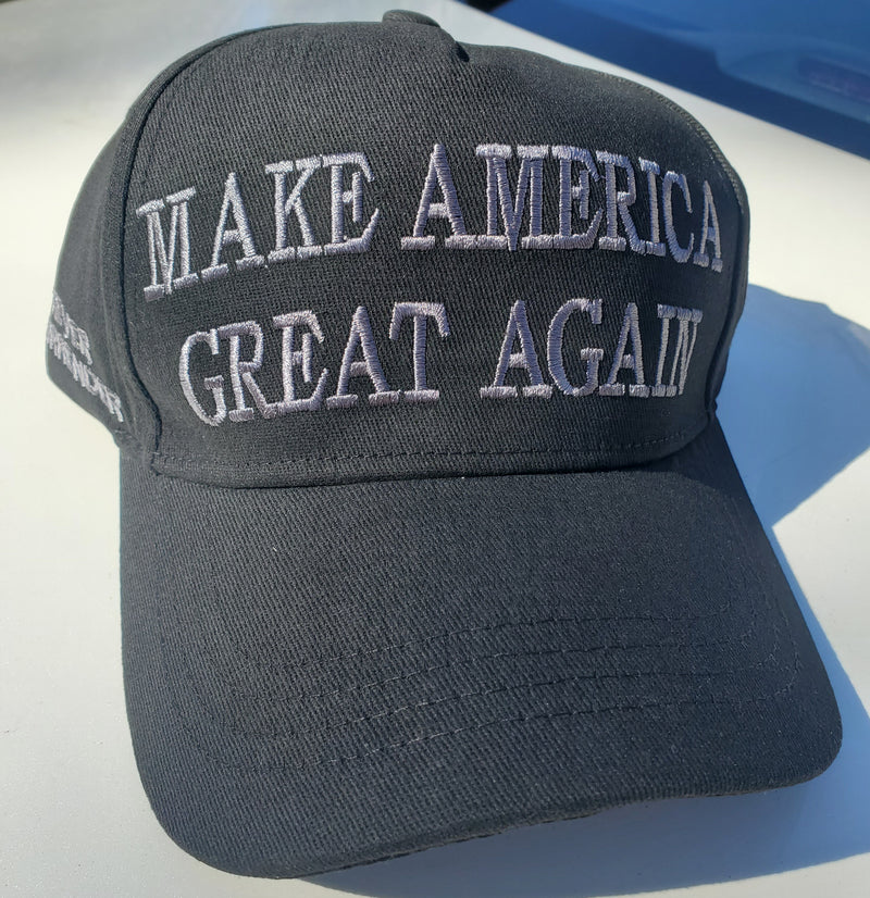 Dark MAGA Make America Great Again Blackout USA Flag Caps Musk Inspired Trump 2024 Never Surrender