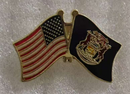 USA & Michigan Friendship Lapel Pin
