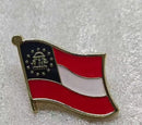 Georgia State Wavy Lapel Pin