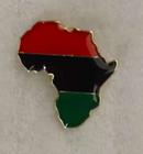 Afro American Africa Map Lapel Pin