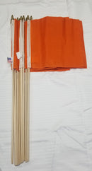 Orange DOT & Boating Safety Stick Flag 12x12 Inches