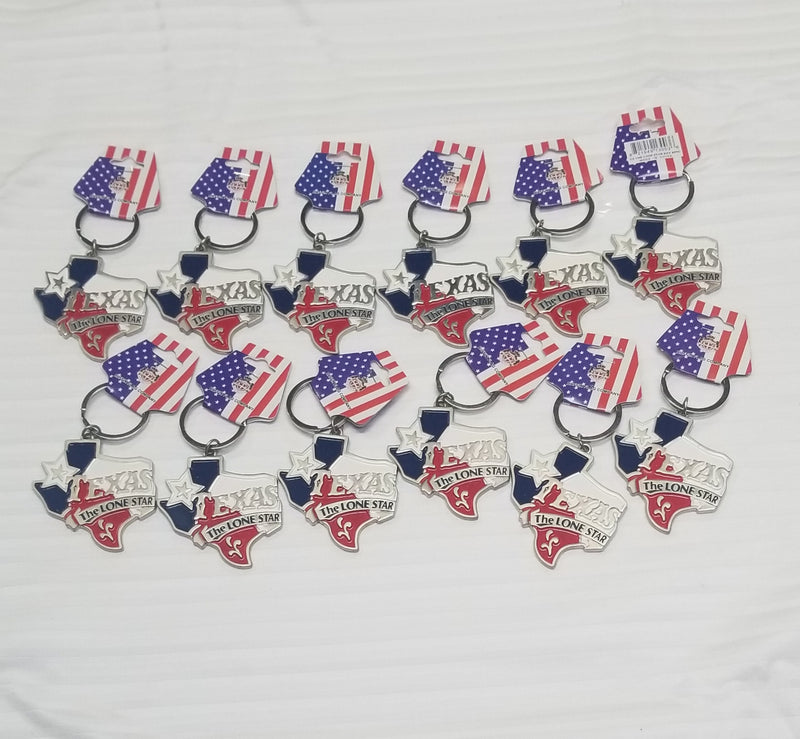 Texas Lonestar State Key Rings 12 Pack Sale