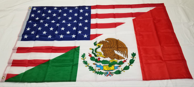 USA American Mexican 3x5ft 68D Nylon Flag Mexico U.S.A.