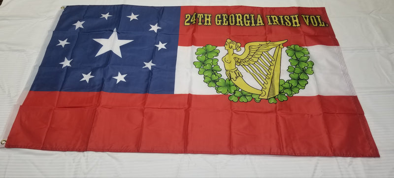 24th Georgia Irish Volunteer 3'X5' Flag ROUGH TEX® 100D