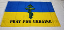 Ukraine Pray For Ukraine 3'x5' Feet Flags ROUGH TEX® 100D Ukrainian Support Christian