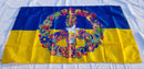 Peace Ukrainian Official Supporter 3x5 Feet Ukraine Flags 100D Artistic Ukrainian