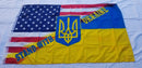 Ukrainian American United States Stand with Ukraine Flags 3'x5' Feet 100D Rough Tex USA