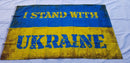 I Stand With Ukrainian Americans Vintage Military War Banner United States Stand Ukraine Flags 3'x5' Feet 100D Rough Tex USA