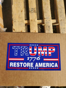 Trump 1776 Restore America Bumper Stickers Made in USA