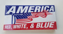 American Flag Red White & Blue Bumper Stickers Made in USA