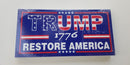 Trump 1776 Restore America Bumper Stickers Made in USA